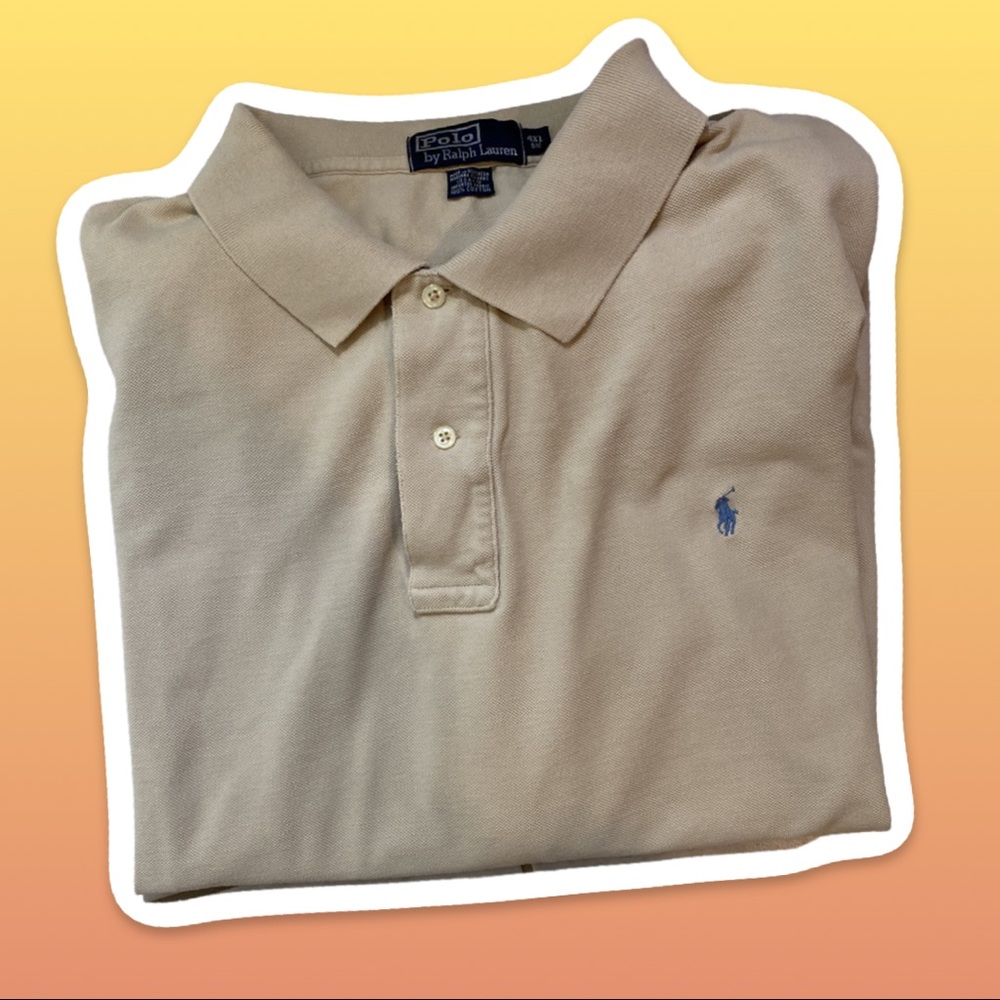 Polo by Ralph Lauren in khaki/tan with blue pony